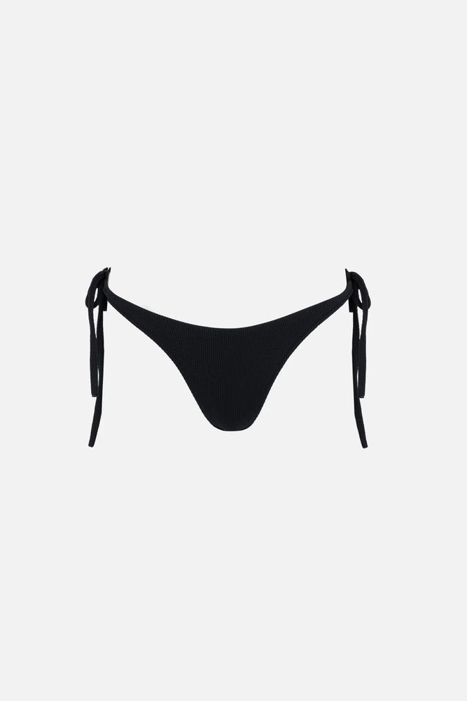 
            
                Load image into Gallery viewer, RHYTHM Isla Rib Eco Tie Side Hi Cut bikini bottom-Black
            
        