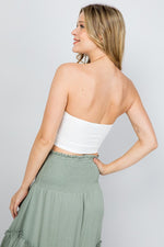 Mehana ribbed strapless top
