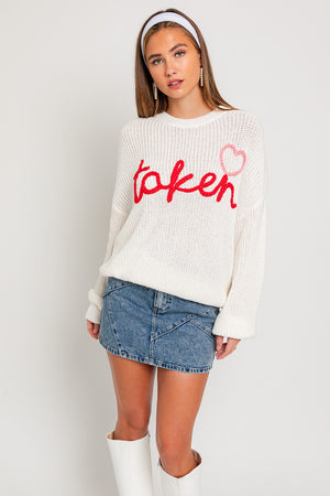 Taken embroidered sweater