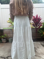 Coconut Grove crinkle gauze maxi skirt
