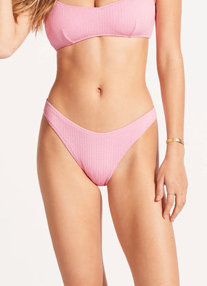 SEAFOLLY Sea Dive High Cut bikini bottom-Parfait Pink