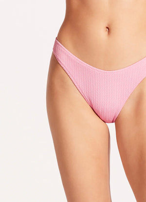 SEAFOLLY Sea Dive High Cut bikini bottom-Parfait Pink