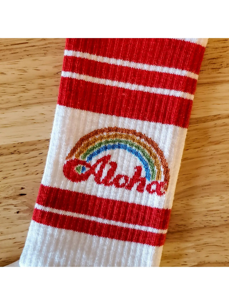 Aloha Rainbow retro socks