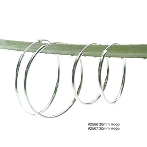 Silver Girl Thin Endless Hoops