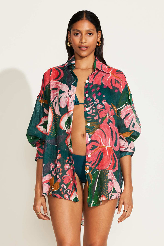 
            
                Load image into Gallery viewer, VITAMIN A Playa Boyfriend shirt- Painted Jungle
            
        