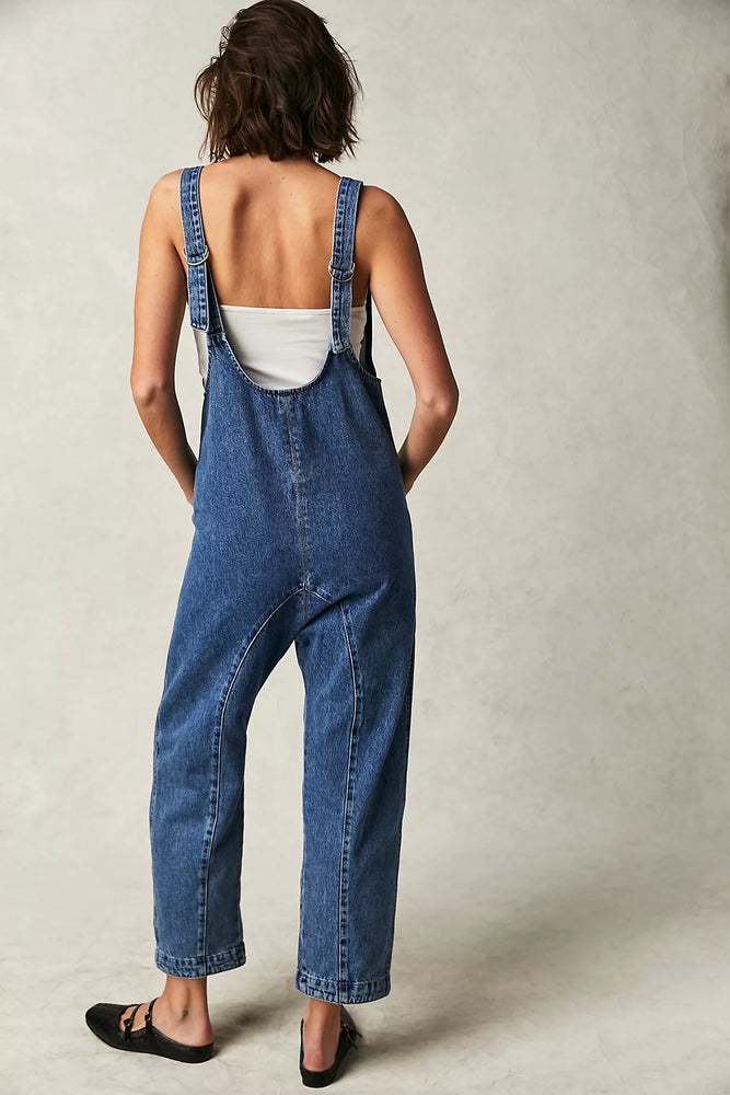 FREE PEOPLE High Roller Jumpsuit-Sapphire Blue