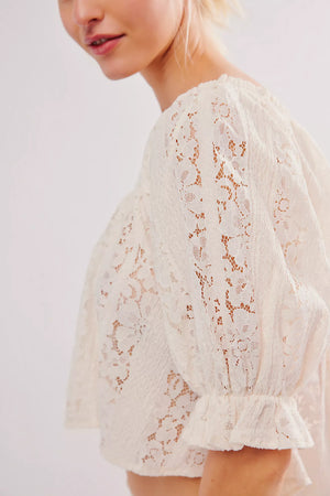 
            
                Load image into Gallery viewer, FREE PEOPLE Stacey lace top
            
        