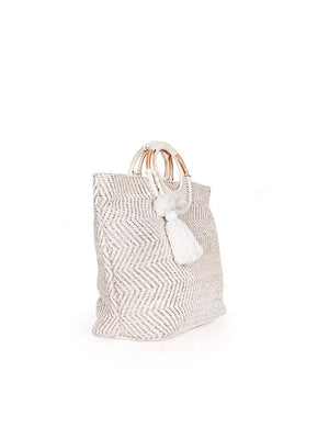 
            
                Load image into Gallery viewer, Birch Lurex durrie tote bag
            
        