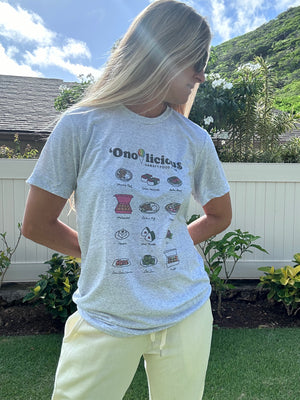 
            
                Load image into Gallery viewer, Onoliscious Hawaii&amp;#39;s Favorite foods tee
            
        
