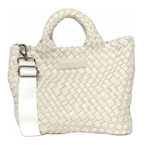 
            
                Load image into Gallery viewer, PARKER &amp;amp; HYDE Bone Mini Woven tote bag
            
        