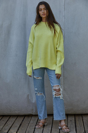 Riley Sweater-Lemon Yellow