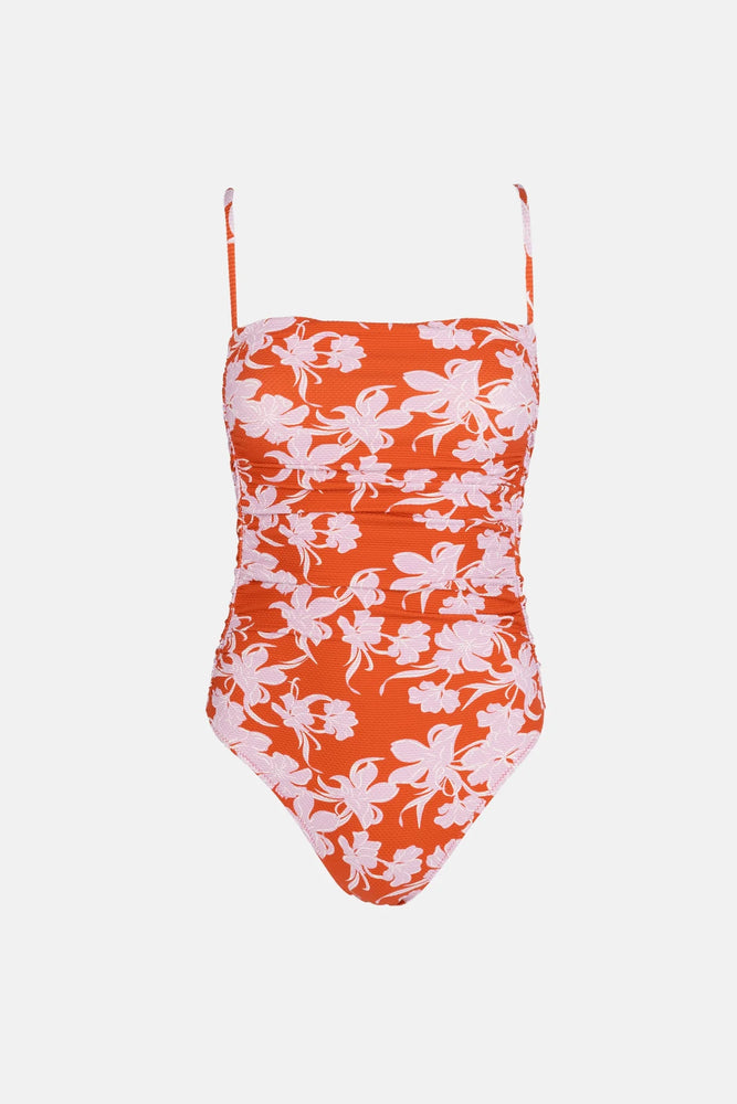 RHYTHM Catalina Floral Scrunched side One piece swimsuit