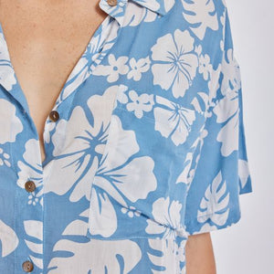 
            
                Load image into Gallery viewer, BENOA Aloha Shirt Dress- Blue Hawaii
            
        