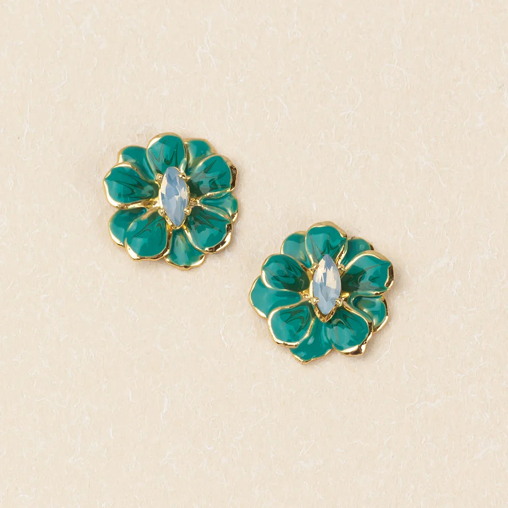 
            
                Load image into Gallery viewer, SCOUT Sparkle &amp;amp; Shine Small Enamel Flower Earring
            
        