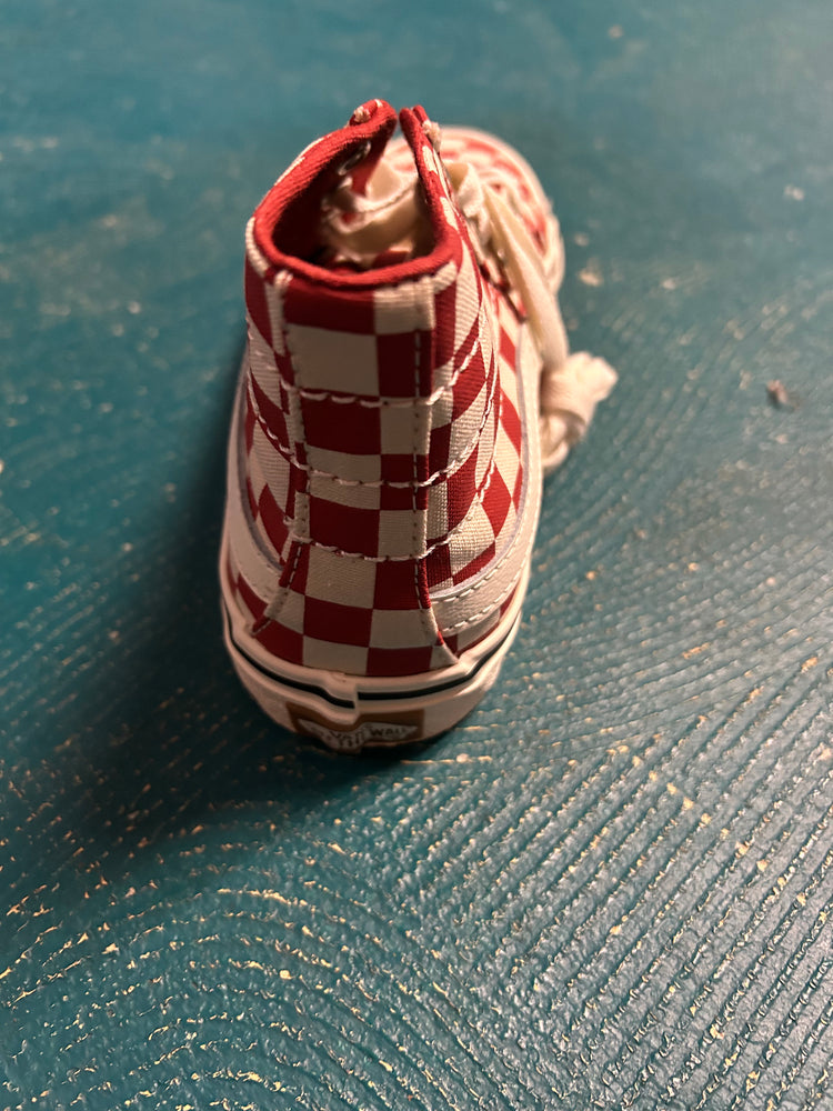 VANS SK8-Hi Decon VR3 checkerboard red sneakers