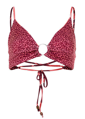 
            
                Load image into Gallery viewer, MAAJI Red Foliage Shine bralette bikini top
            
        