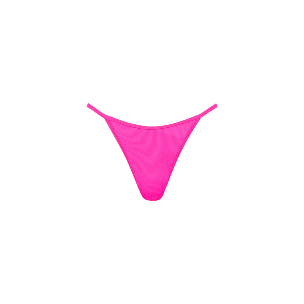 
            
                Load image into Gallery viewer, KULANI KINIS Tanning Thong bikini bottom-Flamingo Pink Rib
            
        
