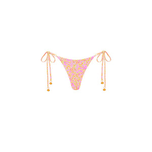 KULANI KINIS Thong Tie Side bikini bottom-Champagne Blossom