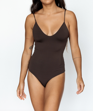 
            
                Load image into Gallery viewer, MAI Mod bodysuit one piece swimsuit-Espresso
            
        