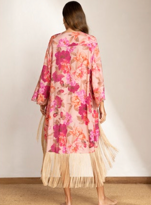 
            
                Load image into Gallery viewer, MAAJI Vintage Blossom Cala fringe kimono
            
        