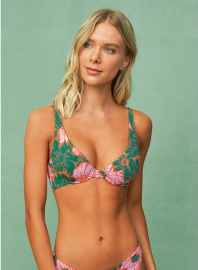MAAJI Floral Stamp Tribe underwire bikini top
