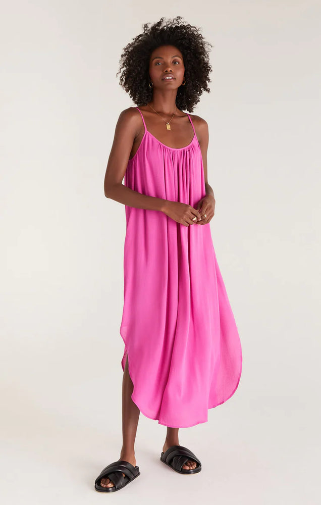 
            
                Load image into Gallery viewer, ZSUPPLY Tiana crinkle mid dress-Rose Violet
            
        