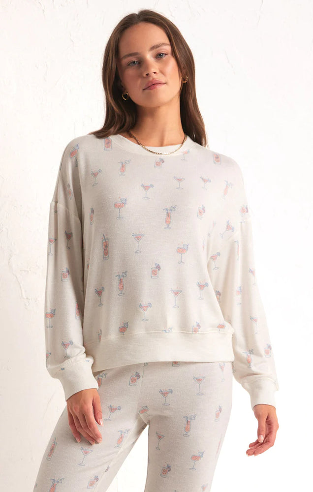 ZSUPPLY Happy Hour Cocktails long sleeve top