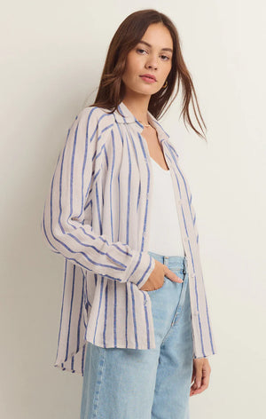 
            
                Load image into Gallery viewer, ZSUPPLY The Perfect Linen stripe top
            
        