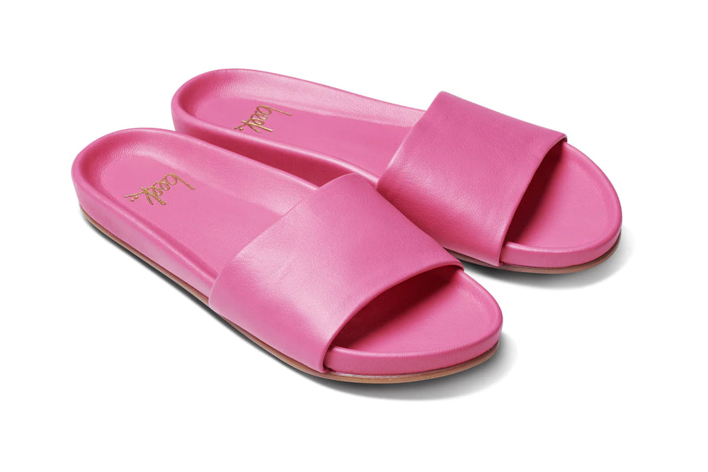 BEEK Gallito Leather Slide Sandal-Hibiscus