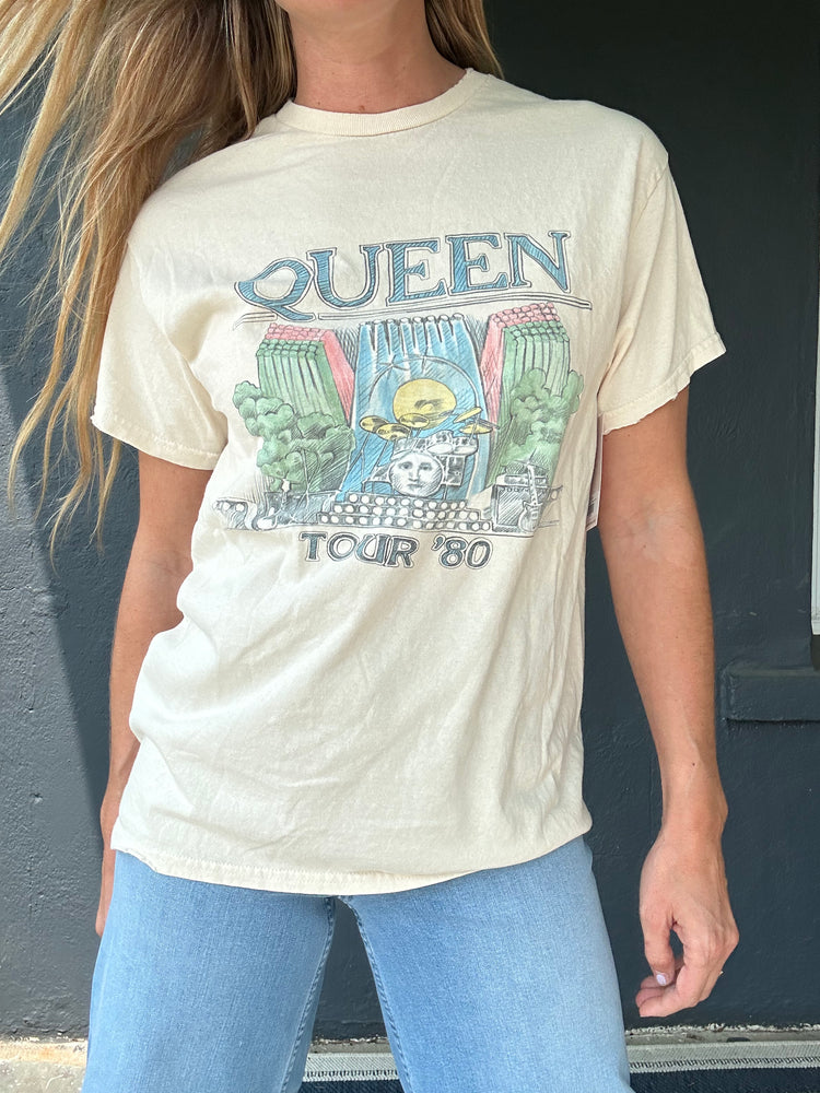 Queen 1980 Tour Thrifted tee