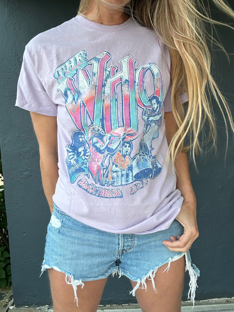 The Who Max R&B Lilac Thrifted tee