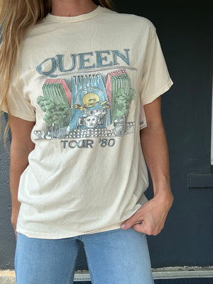 
            
                Load image into Gallery viewer, Queen 1980 Tour Thrifted tee
            
        