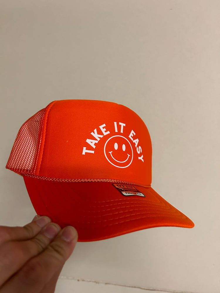 
            
                Load image into Gallery viewer, Take It Easy Trucker Hat
            
        