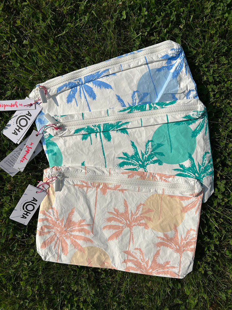 
            
                Load image into Gallery viewer, ALOHA COLLECTION Mid Sun Palm pouch-Pool
            
        