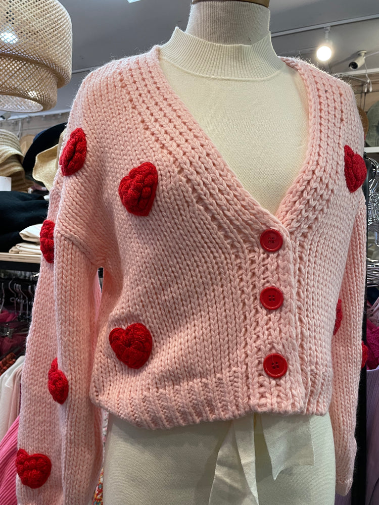 
            
                Load image into Gallery viewer, Hearts on Fire cardigan
            
        