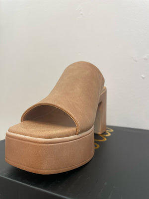 Monica heeled slide sandal