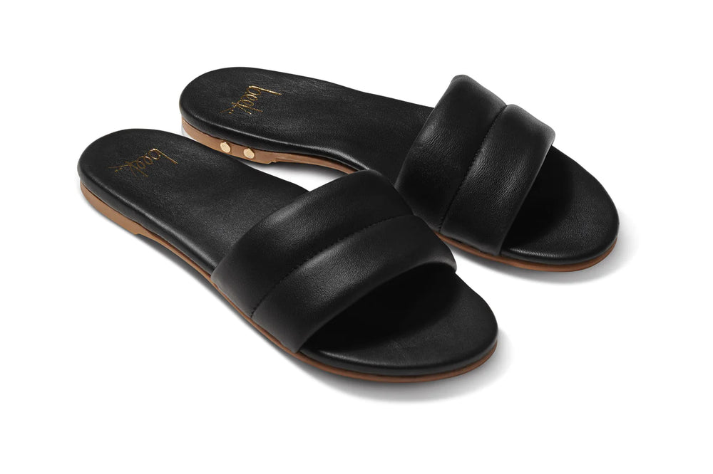 BEEK Sugarbird Leather Slide Sandal-Black