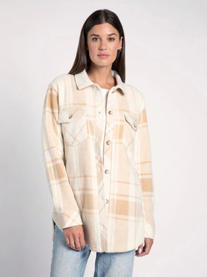 
            
                Load image into Gallery viewer, Tullis plaid shacket-Cream Taupe
            
        
