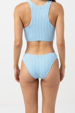 RHYTHM Sunbather Stripe Holiday bikini bottom-Ocean