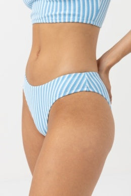 RHYTHM Sunbather Stripe Holiday bikini bottom-Ocean