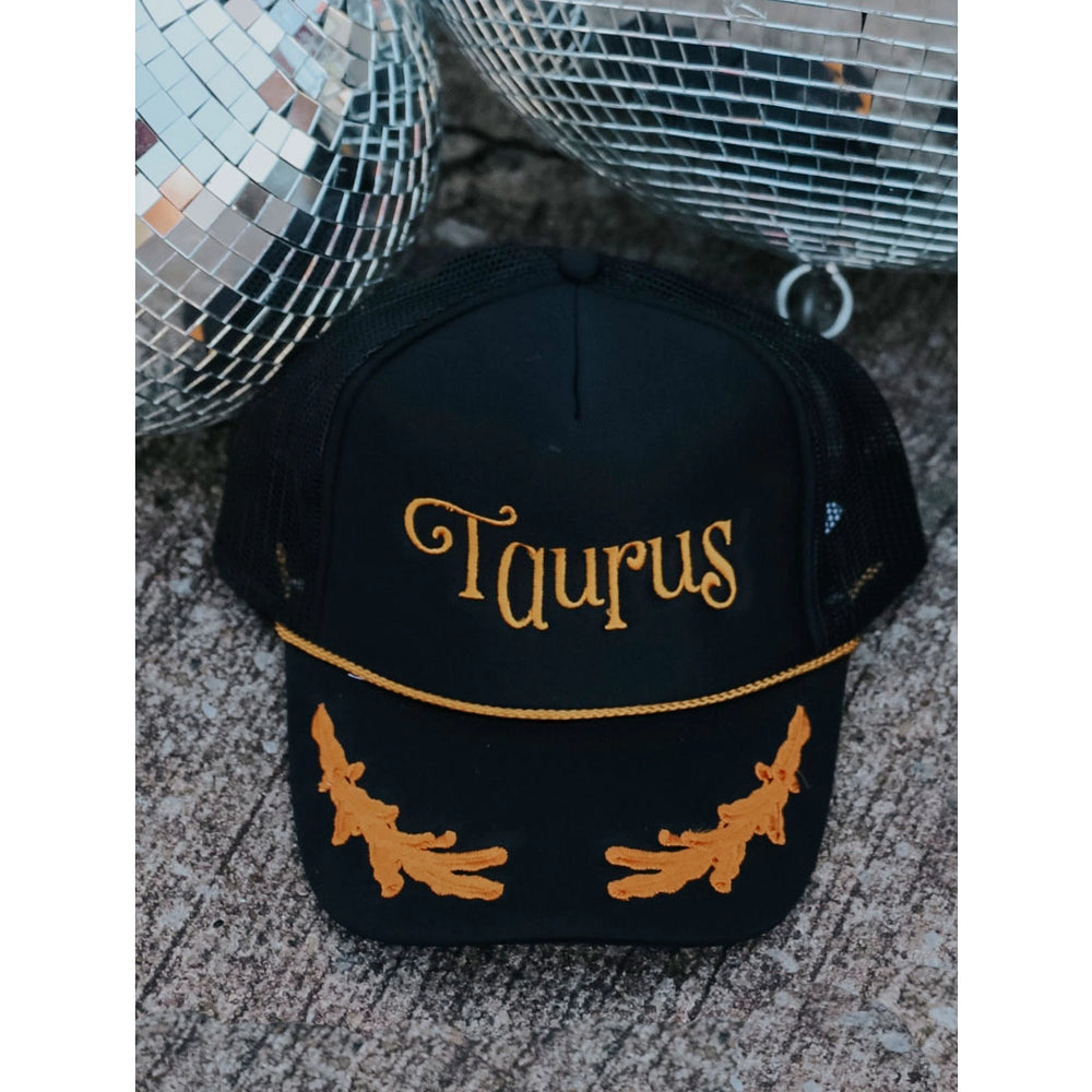 
            
                Load image into Gallery viewer, Zodiac Gold Trimmed Trucker hat
            
        