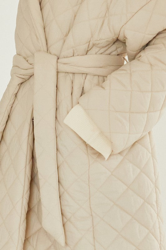 
            
                Load image into Gallery viewer, Adeline Quilted Puffer wrap coat
            
        