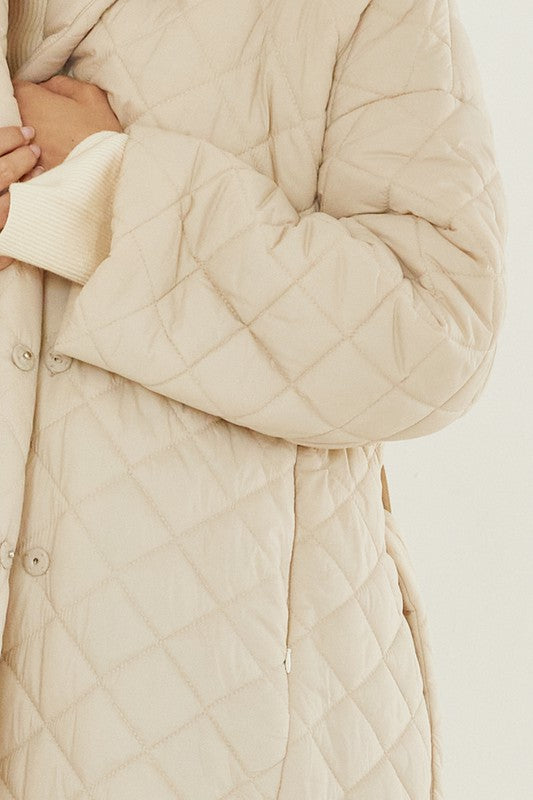 
            
                Load image into Gallery viewer, Adeline Quilted Puffer wrap coat
            
        