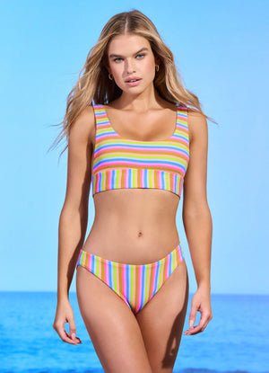 MAAJI Rainbow Stripe Flirt thin side bikini bottom