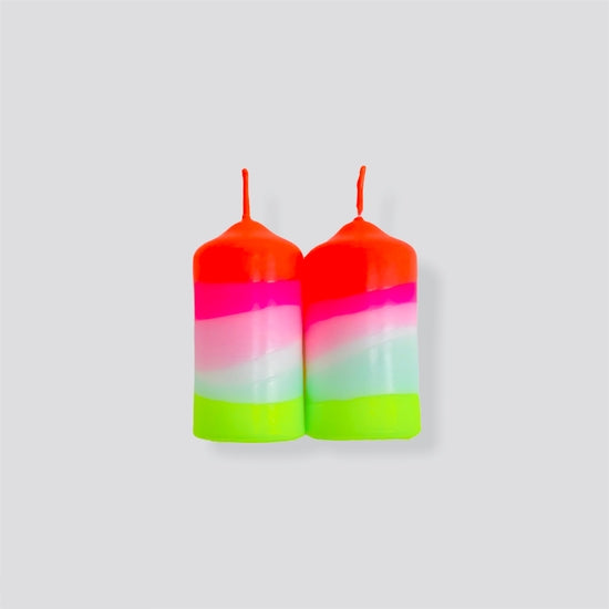 Neon 2 pk candle