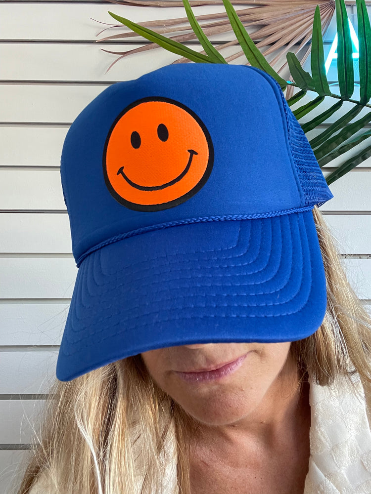 Smiley Patch Trucker Hat