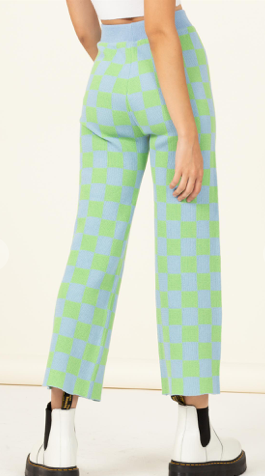 
            
                Load image into Gallery viewer, Snuggle Up Check knit pant
            
        