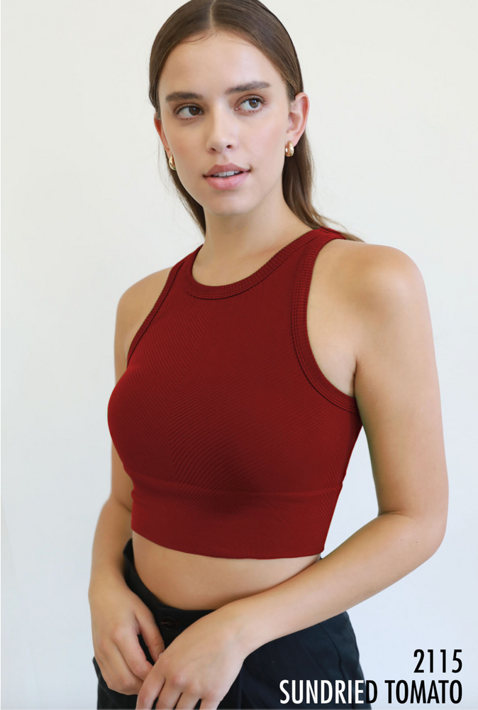 
            
                Load image into Gallery viewer, Chevron High Neck Crop Top
            
        
