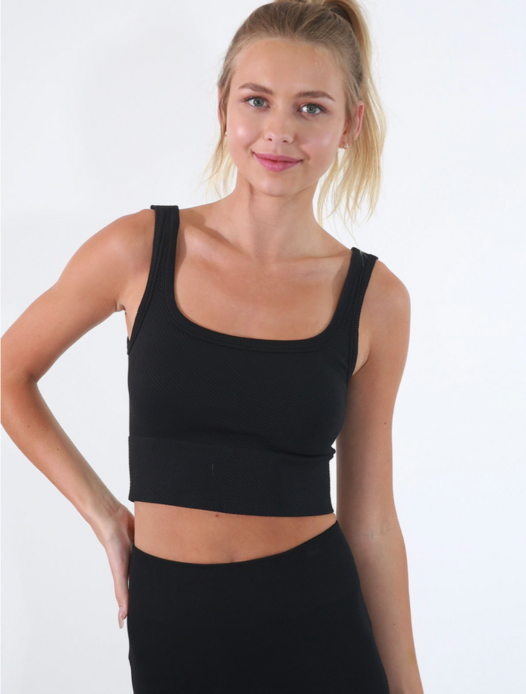 
            
                Load image into Gallery viewer, Chevron Ribbed Crop Top
            
        