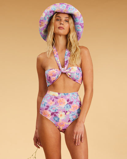 BILLABONG X SALTY BLONDE Halley's Garden Wrap Halter bikini top